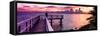 Pier at Sunset-Philippe Hugonnard-Framed Stretched Canvas