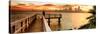 Pier at Sunset-Philippe Hugonnard-Stretched Canvas