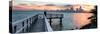 Pier at Sunset-Philippe Hugonnard-Stretched Canvas