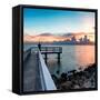Pier at Sunset-Philippe Hugonnard-Framed Stretched Canvas