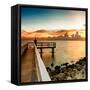 Pier at Sunset-Philippe Hugonnard-Framed Stretched Canvas