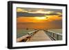 Pier at Sunset-Lantern Press-Framed Art Print