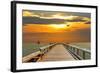 Pier at Sunset-Lantern Press-Framed Art Print