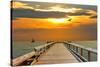 Pier at Sunset-Lantern Press-Stretched Canvas