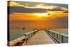 Pier at Sunset-Lantern Press-Stretched Canvas