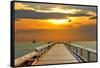 Pier at Sunset-Lantern Press-Framed Stretched Canvas