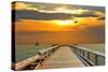 Pier at Sunset-Lantern Press-Stretched Canvas