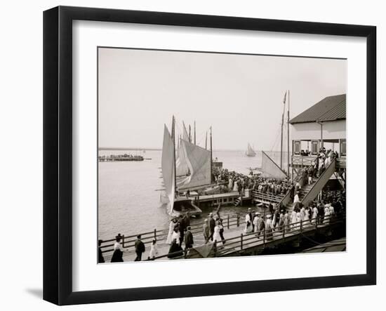 Pier at the Inlet, Atlantic City, N.J.-null-Framed Photo