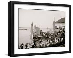 Pier at the Inlet, Atlantic City, N.J.-null-Framed Photo