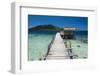 Pier at Twin Beach, a Tropical White Sand Beach Near Padang in West Sumatra, Indonesia-Matthew Williams-Ellis-Framed Photographic Print