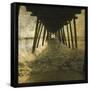 Pier Break-John W Golden-Framed Stretched Canvas