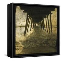 Pier Break-John W Golden-Framed Stretched Canvas