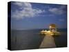 Pier, Caye Caulker, Belize-Russell Young-Stretched Canvas