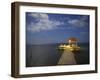 Pier, Caye Caulker, Belize-Russell Young-Framed Photographic Print