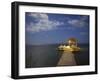 Pier, Caye Caulker, Belize-Russell Young-Framed Photographic Print