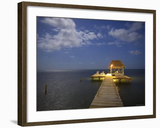 Pier, Caye Caulker, Belize-Russell Young-Framed Photographic Print