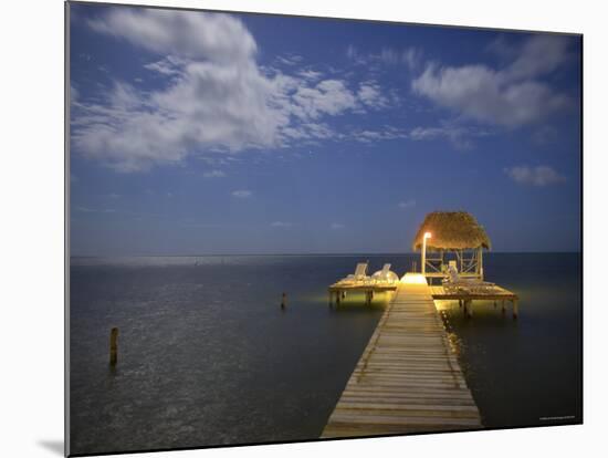 Pier, Caye Caulker, Belize-Russell Young-Mounted Photographic Print