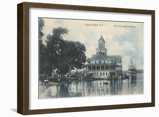 Pier, Chautauqua, New York-null-Framed Art Print