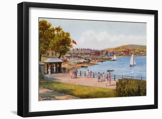 Pier Entrance, Swanage-Alfred Robert Quinton-Framed Giclee Print