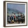 "Pier Fishing," August 13, 1949-John Falter-Framed Giclee Print