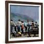 "Pier Fishing," August 13, 1949-John Falter-Framed Giclee Print