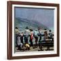 "Pier Fishing," August 13, 1949-John Falter-Framed Giclee Print