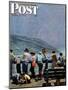 "Pier Fishing," Saturday Evening Post Cover, August 13, 1949-John Falter-Mounted Giclee Print