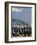 "Pier Fishing," Saturday Evening Post Cover, August 13, 1949-John Falter-Framed Giclee Print