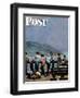 "Pier Fishing," Saturday Evening Post Cover, August 13, 1949-John Falter-Framed Giclee Print