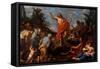 Pier Francesco Mola / Preaching of Saint John the Baptist, Italian School, Canvas, 98 cm x 136 c...-PIER FRANCESCO MOLA-Framed Stretched Canvas
