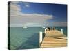 Pier, Grace Bay, Providenciales Island, Turks and Caicos, Caribbean-Walter Bibikow-Stretched Canvas