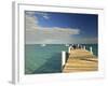 Pier, Grace Bay, Providenciales Island, Turks and Caicos, Caribbean-Walter Bibikow-Framed Photographic Print