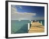 Pier, Grace Bay, Providenciales Island, Turks and Caicos, Caribbean-Walter Bibikow-Framed Photographic Print