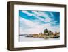 Pier, Harbour and Quay in Island near Helsinki, Finland.-Grisha Bruev-Framed Photographic Print