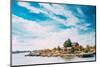 Pier, Harbour and Quay in Island near Helsinki, Finland.-Grisha Bruev-Mounted Photographic Print