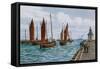 Pier Head, Gorleston-On-Sea-Alfred Robert Quinton-Framed Stretched Canvas