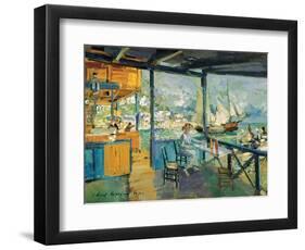 Pier in Gurzuf, 1914-Konstantin Korovin-Framed Giclee Print