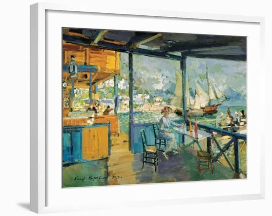 Pier in Gurzuf, 1914-Konstantin Korovin-Framed Giclee Print