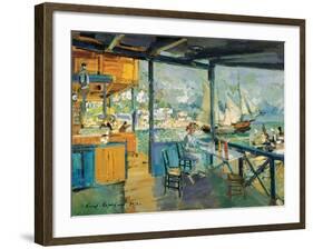 Pier in Gurzuf, 1914-Konstantin Korovin-Framed Giclee Print