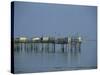 Pier in the Gironde Estuary, Talmont, Poitou Charentes, France, Europe-Michael Busselle-Stretched Canvas