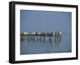 Pier in the Gironde Estuary, Talmont, Poitou Charentes, France, Europe-Michael Busselle-Framed Photographic Print