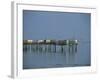 Pier in the Gironde Estuary, Talmont, Poitou Charentes, France, Europe-Michael Busselle-Framed Photographic Print