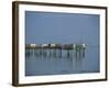 Pier in the Gironde Estuary, Talmont, Poitou Charentes, France, Europe-Michael Busselle-Framed Photographic Print