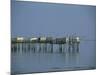 Pier in the Gironde Estuary, Talmont, Poitou Charentes, France, Europe-Michael Busselle-Mounted Photographic Print