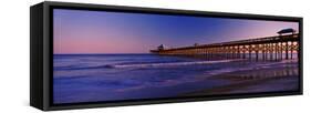 Pier in the Ocean, Folly Beach Fishing Pier, Folly Beach, Folly Island, Charleston County-null-Framed Stretched Canvas