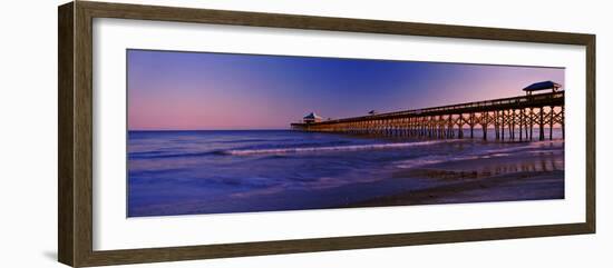 Pier in the Ocean, Folly Beach Fishing Pier, Folly Beach, Folly Island, Charleston County-null-Framed Photographic Print