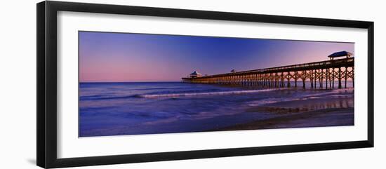 Pier in the Ocean, Folly Beach Fishing Pier, Folly Beach, Folly Island, Charleston County-null-Framed Photographic Print