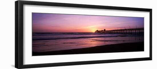 Pier in the Pacific Ocean at Dusk, San Diego Pier, San Diego, California, USA-null-Framed Photographic Print