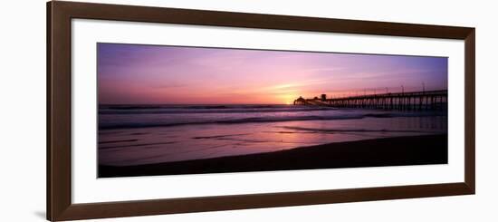 Pier in the Pacific Ocean at Dusk, San Diego Pier, San Diego, California, USA-null-Framed Photographic Print