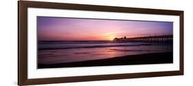 Pier in the Pacific Ocean at Dusk, San Diego Pier, San Diego, California, USA-null-Framed Photographic Print